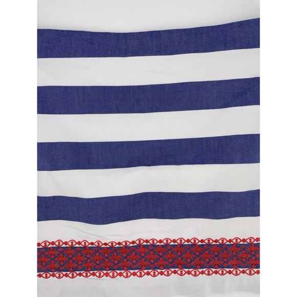 Vineyard Vines Skirt Size 8 Blue/White Stripe Red Embroidery Nautical Americana - Picture 5 of 7
